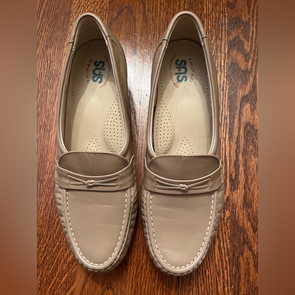 SAS Tripad Comfort Shoes. Taupe Tan Leather Loafers Size 8.5 W - Picture 2 of 8